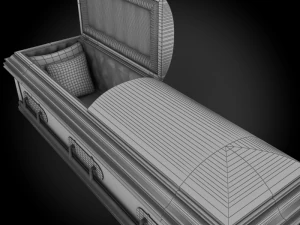 high def classic coffin wood modern 3D Model