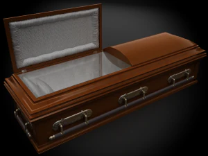 high def classic coffin wood modern 3D Model