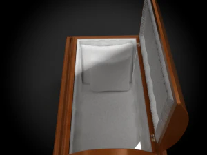 high def classic coffin wood modern 3D Model
