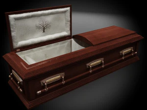 high def classic coffin wood 07 3D Model