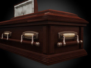 high def classic coffin wood 07 Modelo 3D