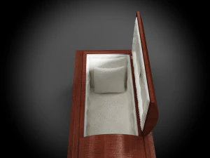 high def classic coffin wood 07 3D Model