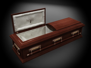 high def classic coffin wood 07 Modelo 3D