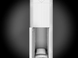 high def classic coffin wood 07 3D Model