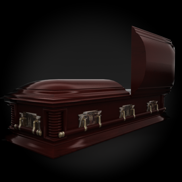 high def classic coffin victorian 3D Модель .c4d .max .obj .3ds .fbx .stl .blend 