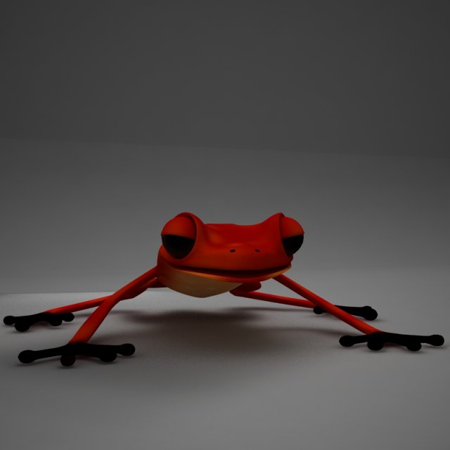 poison arrow frog 3D 모델 .c4d .max .obj .3ds .fbx .stl .blend 