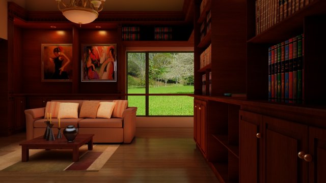 high def studio mansion 3D Modell .c4d .max .obj .3ds .fbx .stl .blend 