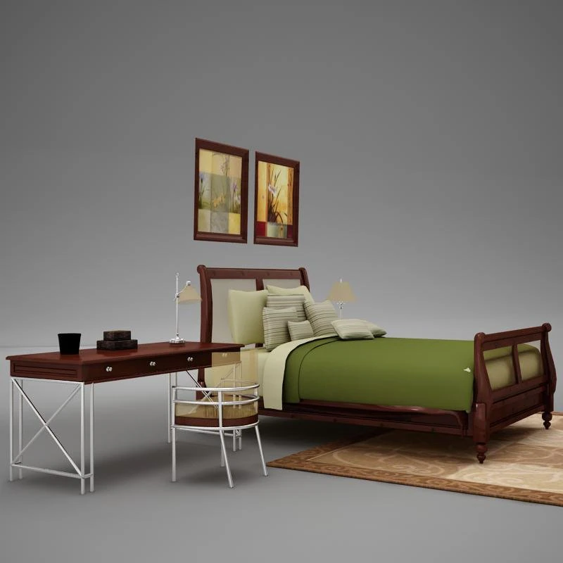 bedrrom03zip 3D Model .c4d .max .obj .3ds .fbx .stl .blend
