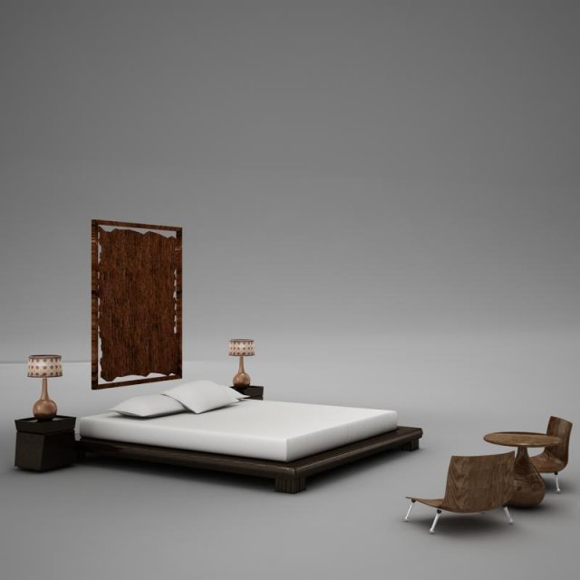 cuarto completo 02 3D 모델 .c4d .max .obj .3ds .fbx .stl .blend 