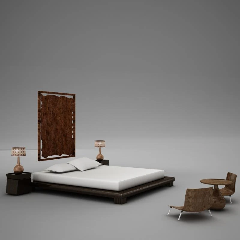 cuarto completo 02 3D Model .c4d .max .obj .3ds .fbx .stl .blend 