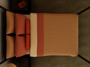 orange bed 3D Model