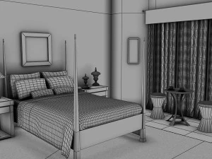 orange bed 3D Model