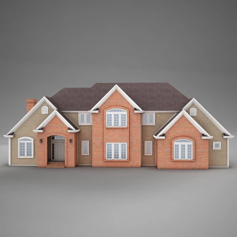 high def american home 3D Model .c4d .max .obj .3ds .fbx .stl .blend