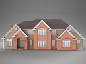 high def american home 3D मॉडल