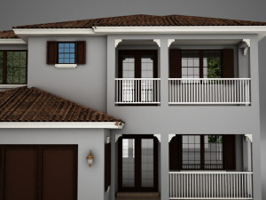 high def big latin hacienda modern 2 3D Model