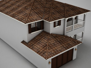high def big latin hacienda modern 2 3D Model