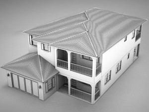high def big latin hacienda modern 2 3D Model