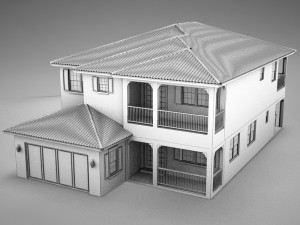 high def big latin hacienda modern 2 3D Model