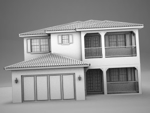 high def big latin hacienda modern 2 3D Model