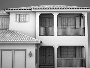 high def big latin hacienda modern 2 3D Model