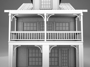 cute small american condo villa plantation 3D Model