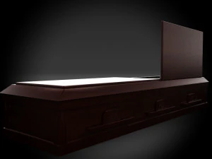 classic wood coffin1 3D Model