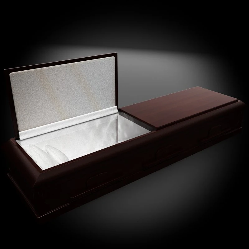 classic wood coffin1 3D Model .c4d .max .obj .3ds .fbx .stl .blend 