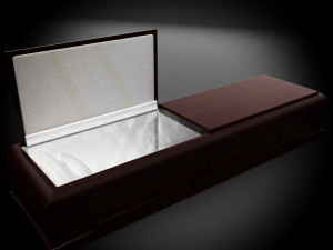 classic wood coffin1 3D Модель