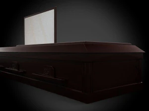 classic wood coffin1 3D Model