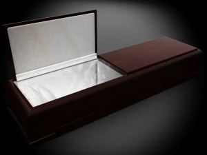 classic wood coffin1 3D Model