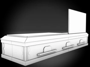 classic wood coffin1 3D Model