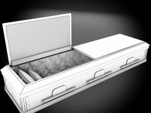 classic wood coffin1 3D Model