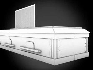 classic wood coffin1 3D Model
