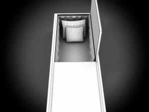 classic wood coffin1 3D Model