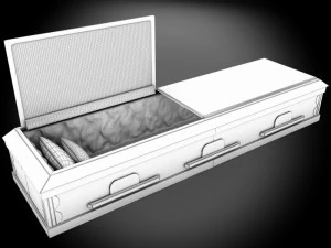 classic wood coffin1 3D Model