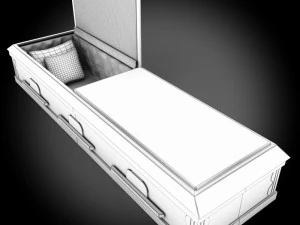 classic wood coffin1 3D Model