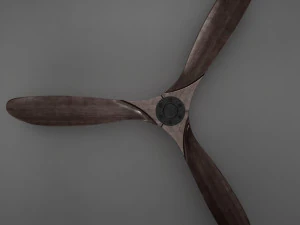 3d hd fan propeller aviator model 3D Model