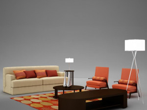 modern living room collection 2 3D Модель