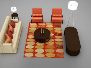 modern living room collection 2 3D Модель