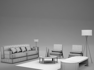 modern living room collection 2 3D Модель