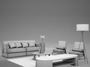 modern living room collection 2 3D Модель
