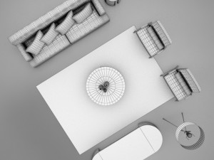 modern living room collection 2 3D Модель
