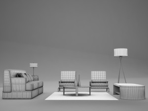 modern living room collection 2 3D Модель