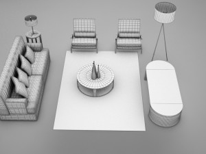 modern living room collection 2 3D Модель