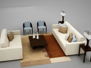 living room collection 3D Model