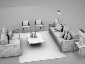 living room collection 3D Model