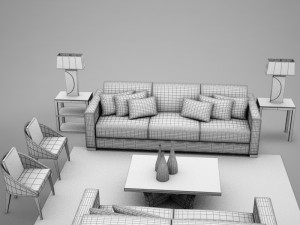 living room collection 3D Model