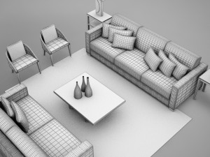 living room collection 3D Model