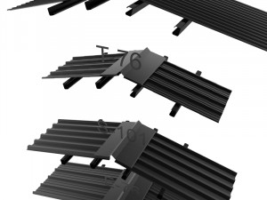 metal roof collection 3D 模型