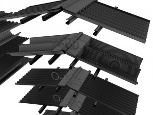 metal roof collection 3D 模型